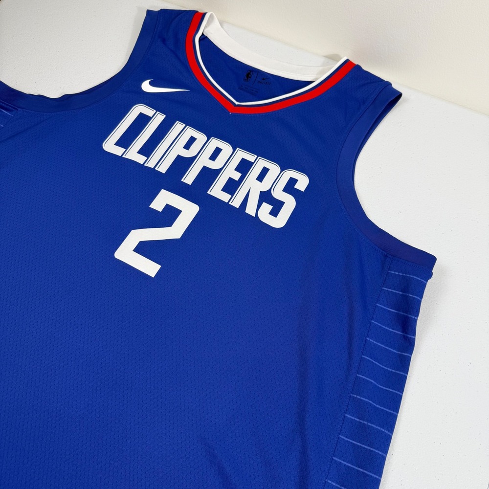 Nike LA Clippers Kawhi Leonard 2 NBA Swingman Jersey Blue Mens XXL 56